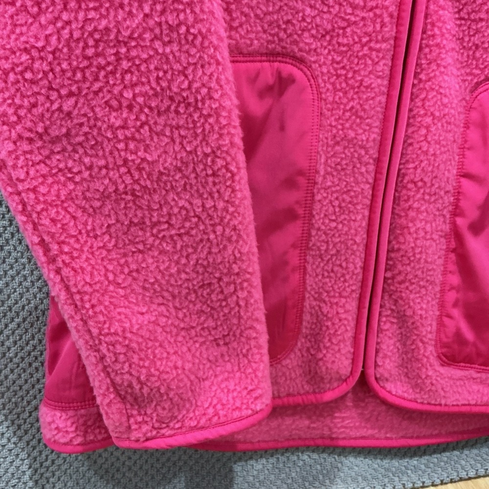 T by Talbots Women's Fleece Sherpa Jacket Full Zip Pockets Pink Size Small - Picture 2 of 9